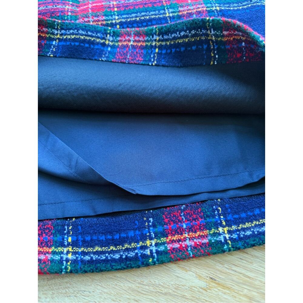 Talbots Petite Plaid A-Line Skirt Size 6P Red Blue Tartan NWOT - Picture 7 of 10